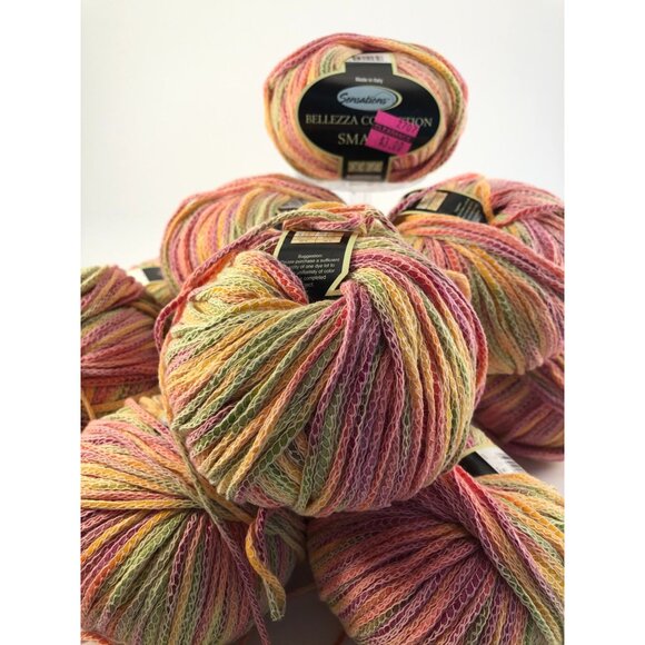 LOT OF 10 SKEINS: Sensations Bellezza Collection SMANIA. Color; Smania Tropical - Picture 2 of 4